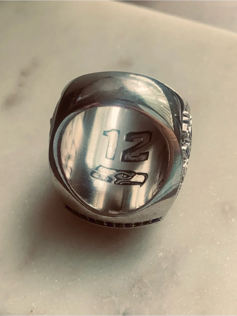 Seattle Seahawks Super Bowl Champions Style Ring - Blue & Green